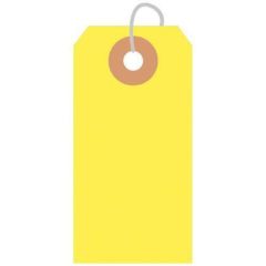 カラー荷札 豆 黄 一穴 2000P/2000枚×1箱