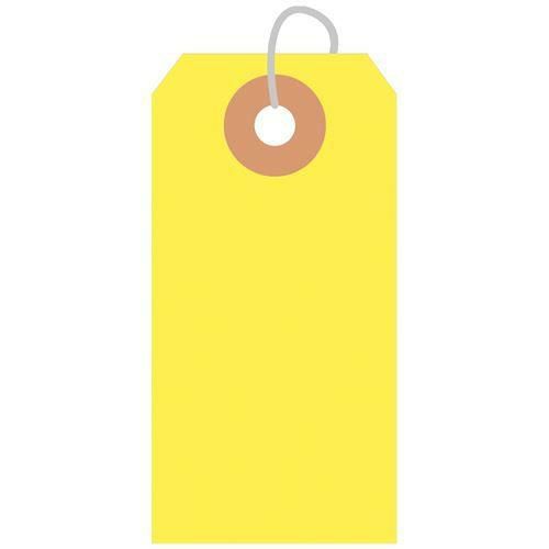 カラー荷札 豆 黄 一穴 2000P/2000枚×1箱