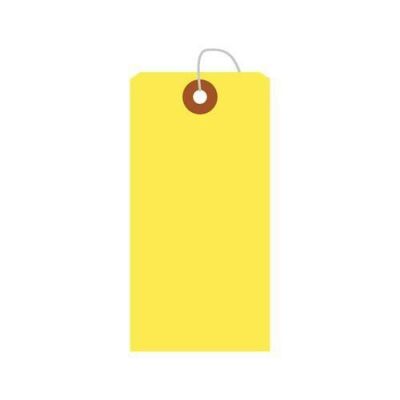 カラー荷札 中 黄 一穴 2000P/2000枚×1箱