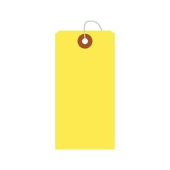 カラー荷札 中 黄 一穴 2000P/2000枚×1箱