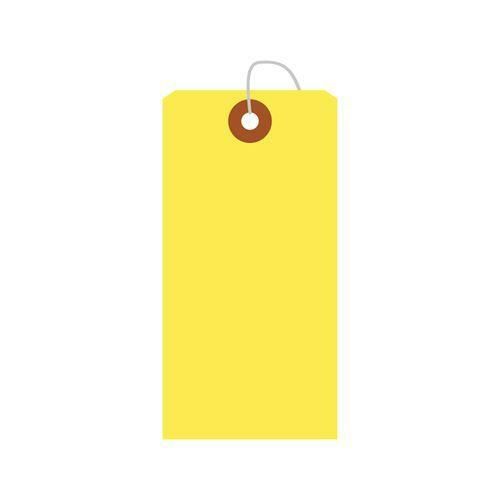 カラー荷札 中 黄 一穴 2000P/2000枚×1箱