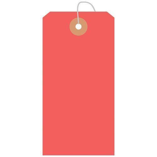 カラー荷札 大 赤 一穴 1000P/1000枚×1箱