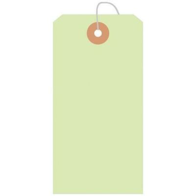 カラー荷札 大 黄緑 一穴 1000P/1000枚×1箱