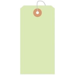 カラー荷札 大 黄緑 一穴 1000P/1000枚×1箱