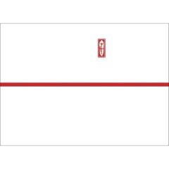のし紙 本中判 赤棒 山/100枚×5冊入