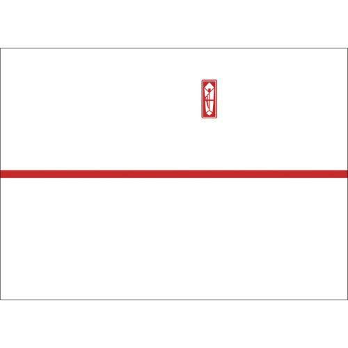 のし紙 本中判 赤棒 山/100枚×5冊入
