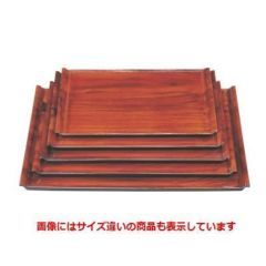 お盆 宴盆紫檀底黒塗尺4寸 SS塗 NS加工