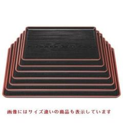 お盆 耐熱一休木目盆黒天朱尺2寸 NS加工