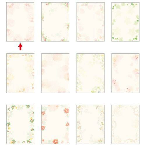 デザインペーパーフラール ロージー/10枚×5冊入