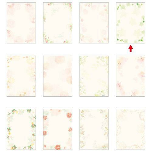 デザインペーパーフラール アイビー/10枚×5冊入