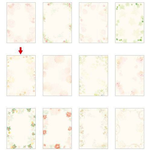 デザインペーパーフラール フラワリー/10枚×5冊入