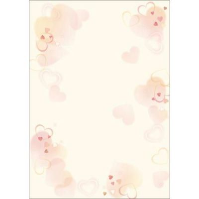 デザインペーパーフラール ハートフル/10枚×5冊入