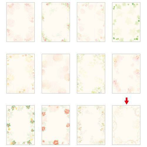 デザインペーパーフラール アンティーク/10枚×5冊入