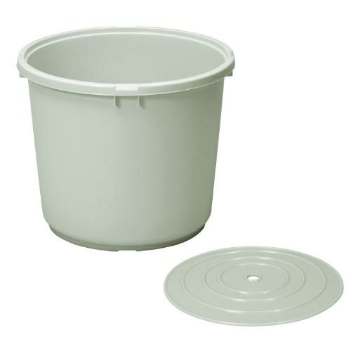 【トンボ】つけもの容器 グレー 75型 本体(押蓋付)