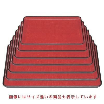 お盆 耐熱一休布目盆朱カスリ尺6寸 NS加工