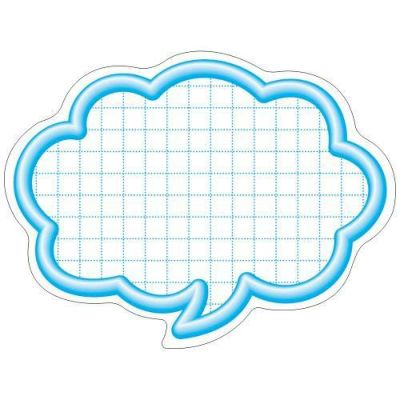 抜型カード 立体枠 吹出し 中 ブルー/50枚×5冊入