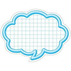 抜型カード 立体枠 吹出し 中 ブルー/50枚×5冊入