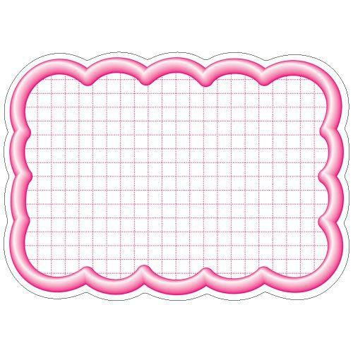 抜型カード 立体枠 雲 大 ピンク/50枚×5冊入