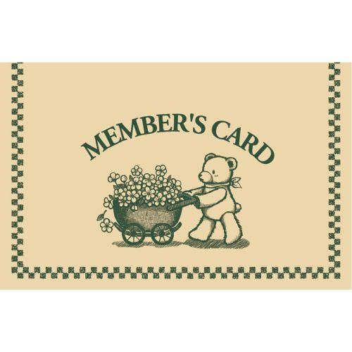 メンバーズカード 花車ベア 二つ折/50枚×5冊入
