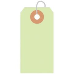 カラー荷札 豆 黄緑 一穴 2000P/2000枚×1箱