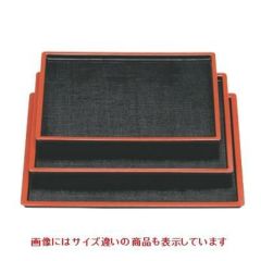 長手盆 切立布目盆黒天朱尺2寸 NS加工