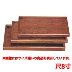 カスター トレー そば盆スリ漆木目6ッ膳