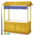 【受注生産品】組立式屋台 栓突板（天板メラミン化粧板） 11-456-3 幅2100×奥行1050×高さ2100(mm)
