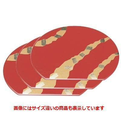 御膳 半月敷膳朱流水金箔/黒塗尺3寸