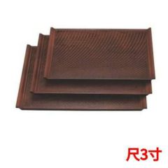 お盆 泉都荒筋盆栃木目尺3寸