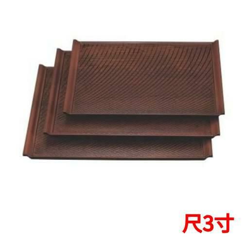 お盆 泉都荒筋盆栃木目尺3寸