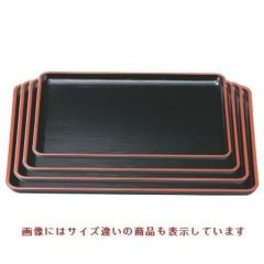 お盆 新ハケ目盆黒天朱尺1寸 NS加工