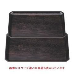 お盆 長角木目隅切盆溜尺3寸