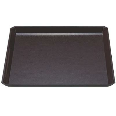 お盆 尺1.5寸角隅切布目盆新溜 NS加工