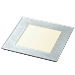 御膳 尺1寸角懐石プレートアイボリー/シルバー雲流