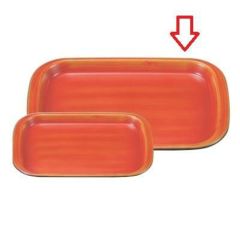 トレー スマートトレーオレンジ刷毛目(大)
