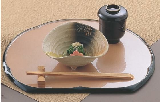 半月盆 新梅型半月盆明星塗尺1寸