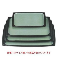 お盆 渕太胴張盆グリーン雲流渕黒尺4寸 NS加工