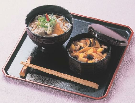 お盆 角隅切木目盆黒天朱尺1寸