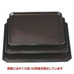 お盆 角隅切木目盆新溜天黒尺2寸 NS加工