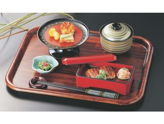 長手盆 新隅丸長手盆紫檀木目尺3寸