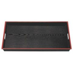 お盆 2尺ABS木目脇取盆黒天朱 NS加工