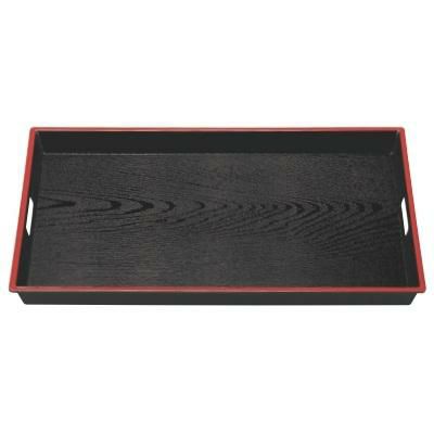朱黒片身替盆 楽天市場】寂光盆 黒天朱 ノンスリップ盆 尺1～尺8 340-15431～16631