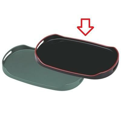 トレー 洋風脇取盆黒天朱