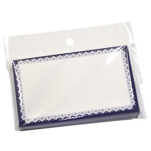 ショーカード 名刺サイズ レース 紺/30枚×5冊入