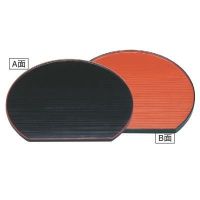 半月盆 半月千筋両面盆黒天朱/朱天黒尺2寸