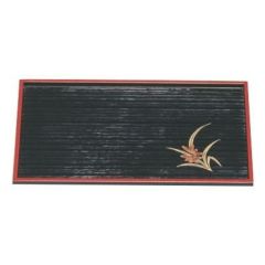 お盆 尺0寸長手しるこ盆黒千筋天朱ラン