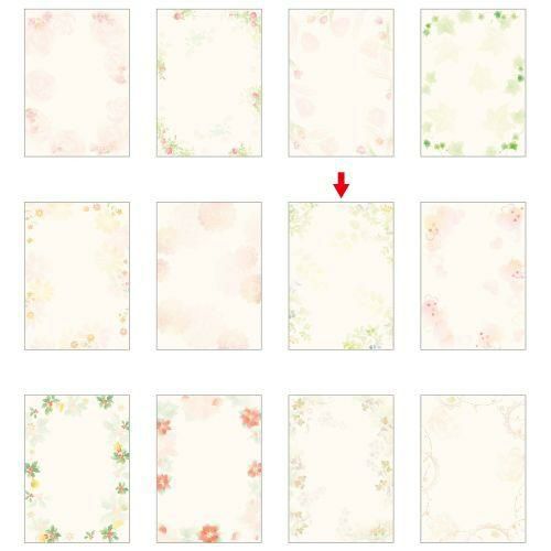 デザインペーパーフラール グリーンズ/10枚×5冊入