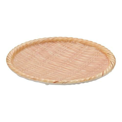 JB メラミン竹模様丸皿 ブラウンM JB-B735BR