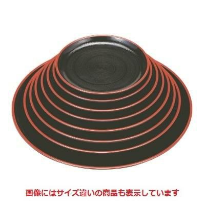 丸盆 丸盆黒刷毛目天朱尺1寸 NS加工