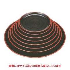 丸盆 丸盆黒刷毛目天朱尺1寸 NS加工